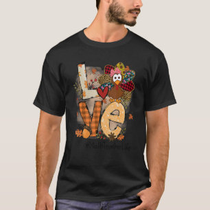 Leraar Thanksgiving Liefde Wiskunde Leraar Cute Tu T-shirt