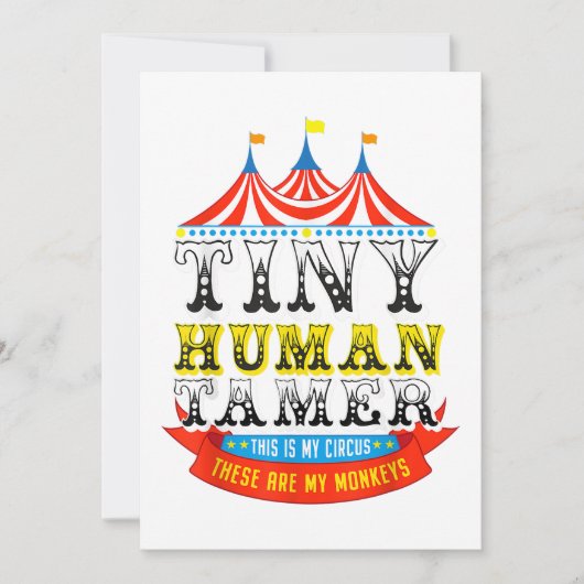 Leraar Tiny Human Tamer Dit is mijn Circus Mijn ap Kaart (Voorkant)