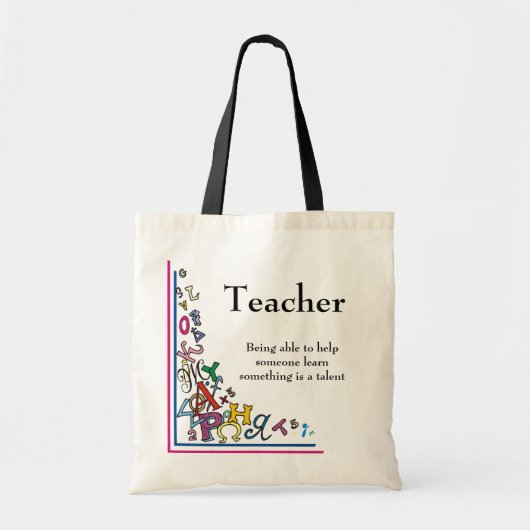 leraar tote bag (Voorkant)