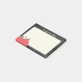 Leraar Tutor Leuke Apple & Worm Rustiek krijtbord Post-it® Notes (Schuin)