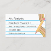 Leraar Tutor Neutral Boho Rainbow Flashcard Visitekaartje (Voorkant)