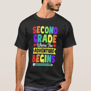leraar tweede klas het avontuur begint terug naar t-shirt