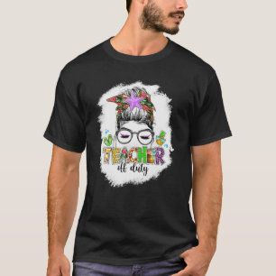 Leraar uit dienst Bun Hair Sunbril Funny T T-shirt