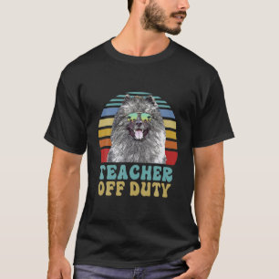 Leraar uit dienst Funny Keeshonden Dog Summer T-shirt