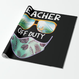 Leraar uit dienst op laatste dag van schoolleraar cadeaupapier