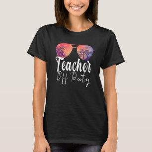 Leraar uit dienst Zonnebril Beach Sunset School Te T-shirt