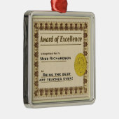 Leraar Uitreiking kerstversiering Metalen Ornament (Rechts)