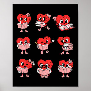 Leraar Valentijnsdag Leesboek Liefhebber Boekenwur Poster