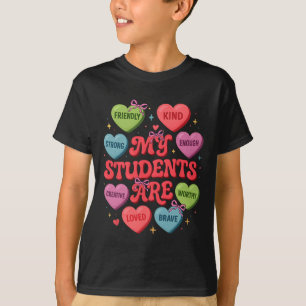 Leraar Valentijnshart Mijn Studenten Worden Gelief T-shirt