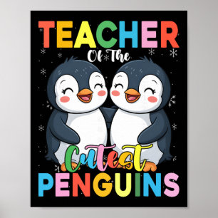 Leraar Van De Schattigste Pinguïns Grappige Pinguï Poster