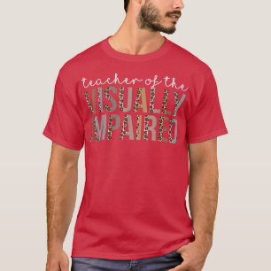 Leraar van de slechtziende luipaard t-shirt