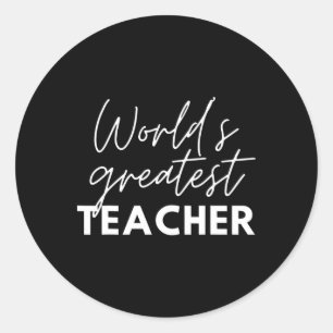 Leraar Van De Wereld Grappige Trots Docent Waarder Ronde Sticker