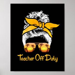 Leraar van dienst Bun Beach Sunset Teacher Poster