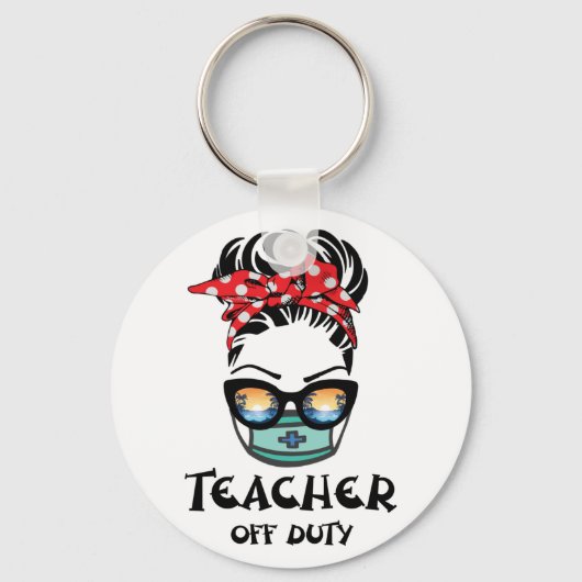 Leraar van dienst Bun Beach Sunset Teacher Sleutelhanger (Voorkant)