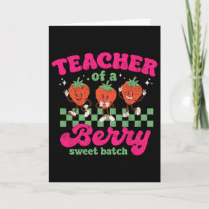 Leraar van een bes zoete Tch leuke aardbei ontwerp Kaart
