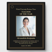 Leraar van het jaar Foto Gold Personalize Award Fotoplaat (Voorkant)