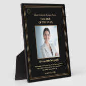 Leraar van het jaar Foto Gold Personalize Award Fotoplaat (Zijkant)