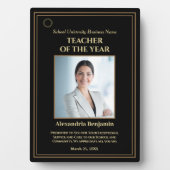 Leraar van het jaar Foto Gold Personalize Award Fotoplaat (voorkant)
