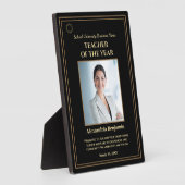 Leraar van het jaar Foto Gold Personalize Award Fotoplaat (Zijkant)
