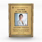 Leraar van het jaar Gold Award - Logo personaliser Fotoblokken (Voorkant)