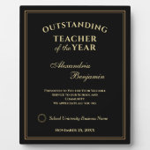 Leraar van het Jaar Gouden Award Fotoplaat (Voorkant)