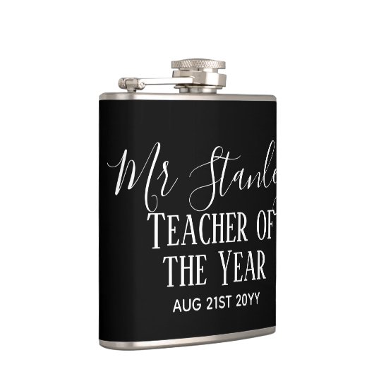 Leraar van het Jaar Persoonlijk Moderne Tekst Cade Heupfles (Rechts)