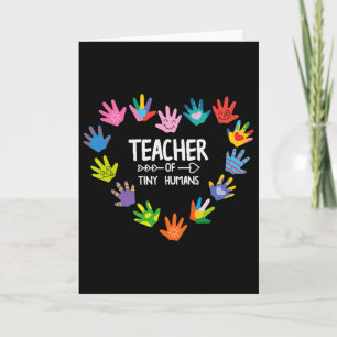 Leraar van kleine mensen kleuterschool kleuterleid kaart