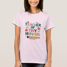 Leraar van Tiny Humans Shirt, Leraar Shirts, Terug