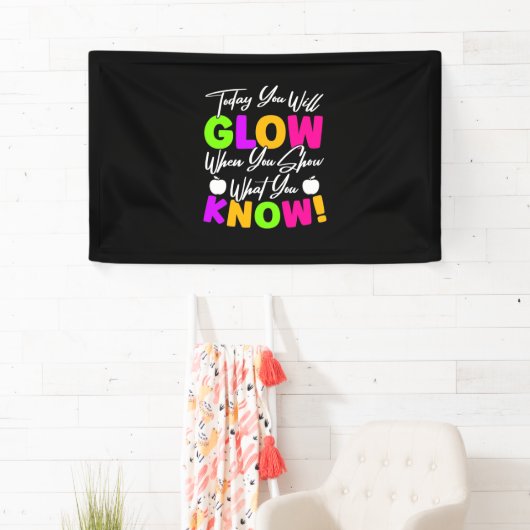 Leraar vandaag ga je gloeien spandoek (Insitu)
