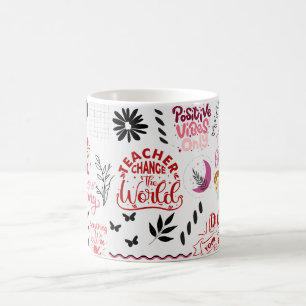 leraar verander de wereld koffiemok