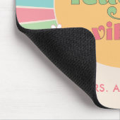 Leraar Vibes Kleurrijke 70s Retro Sun Muismat (Hoek)