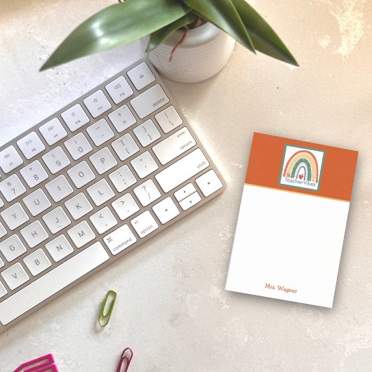 Leraar Vibes Rainbow Pencil Custom Post-it® Notes