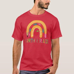 leraar vierde klas pancil Rainbow terug naar schoo T-shirt