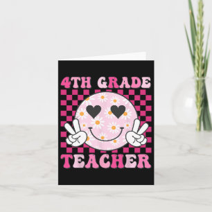 Leraar vierde klas terug naar school madeliefje gl kaart