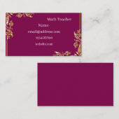 leraar visitekaartje (Voorkant / Achterkant)