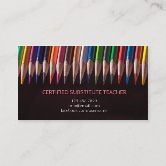 leraar | Visitekaartjes met gesprekspartners (Achterkant)