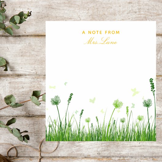 Leraar waardering Boho Floral Notitieblok