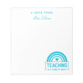 Leraar waardering Boho Rainbow Notitieblok (Voorkant)