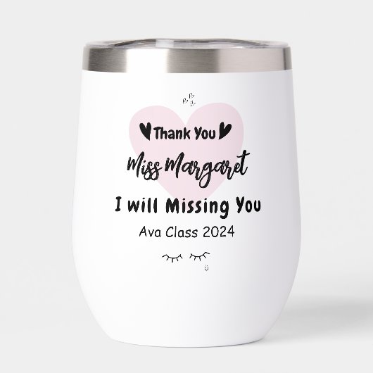 Leraar waardering Dank u School Custom (Achterkant)