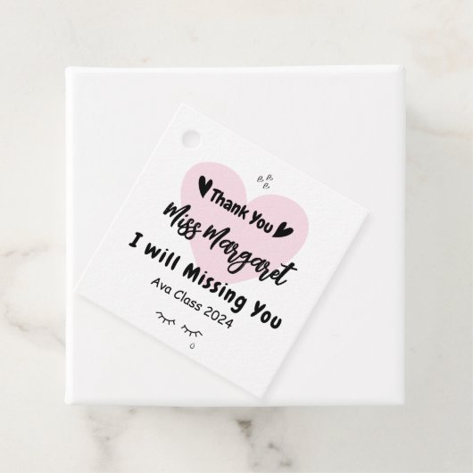 Leraar waardering Dank u School Custom Bedankjes Labels (In situ)