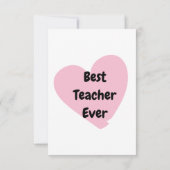 Leraar waardering Dank u School Custom Bedankkaart (Achterkant)