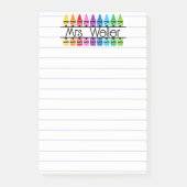 Leraar Waardering Gepersonaliseerde rode kleurpotl Post-it® Notes (Voorkant)