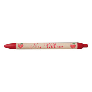 Leraar waardering gepersonaliseerde schattige kraf zwarte inkt pen