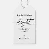 Leraar Waardering Kaars Cadeaulabel (Voorkant)