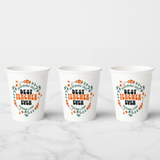 Leraar Waardering Party Cup Papieren Bekers