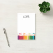 Leraar waardering regenboog potloden post-it® notes (Kantoor)