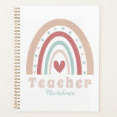 Leraar Waardering Terug naar School Boho Rainbow Planner (Voorkant)