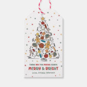 Leraar Waardering Vrolijk en Helder Kerstmis Cadeaulabel (Voorkant)