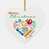 Leraar Waardering Vrolijk Kerstfeest Ornament (Voorkant)