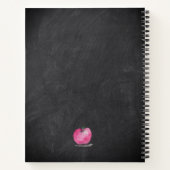 Leraar waardering Waterverf Apple Custom Name Notitieboek (Achterkant)